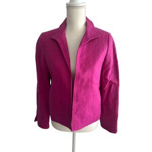 TALBOTS Pink Linen Blend Blazer Jacket Size 2